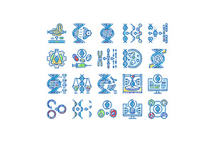 cryptogenetics dna gene helix icons, an Object Illustration by pikepicture