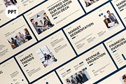 Cream Blue Investor Pitch Deck PPT, a Presentation Template by graphicook (Thumbnail 1 of 5)