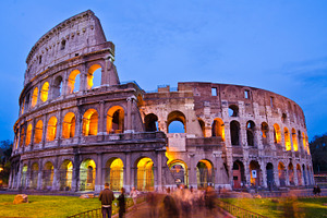 Colosseum stock photo containing colosseum and sunset