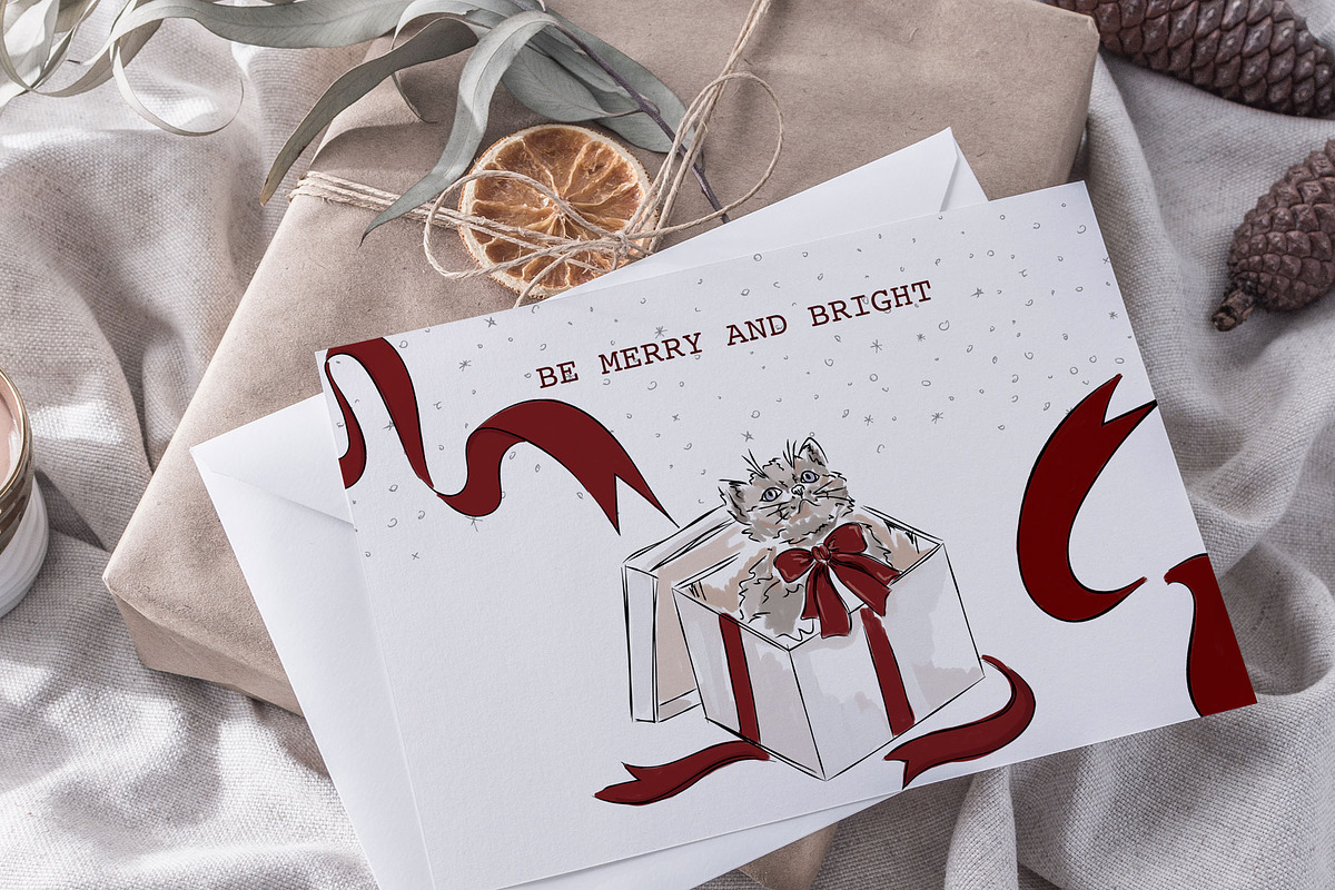 Midnight Town – Winter Line Art, a Seasonal Illustration by Mio Buono (Photo 9 of 18)