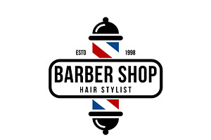 Barbershop Hair Stylist Logo