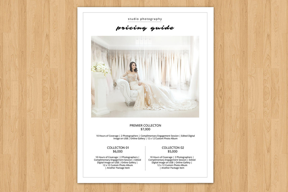 Wedding Photography Price List, a Flyer Template by Template Shop (Photo 3 of 5)
