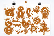Gingerbread Cookies, an Illustration by PrettyBundles (Thumbnail 2 of 5)