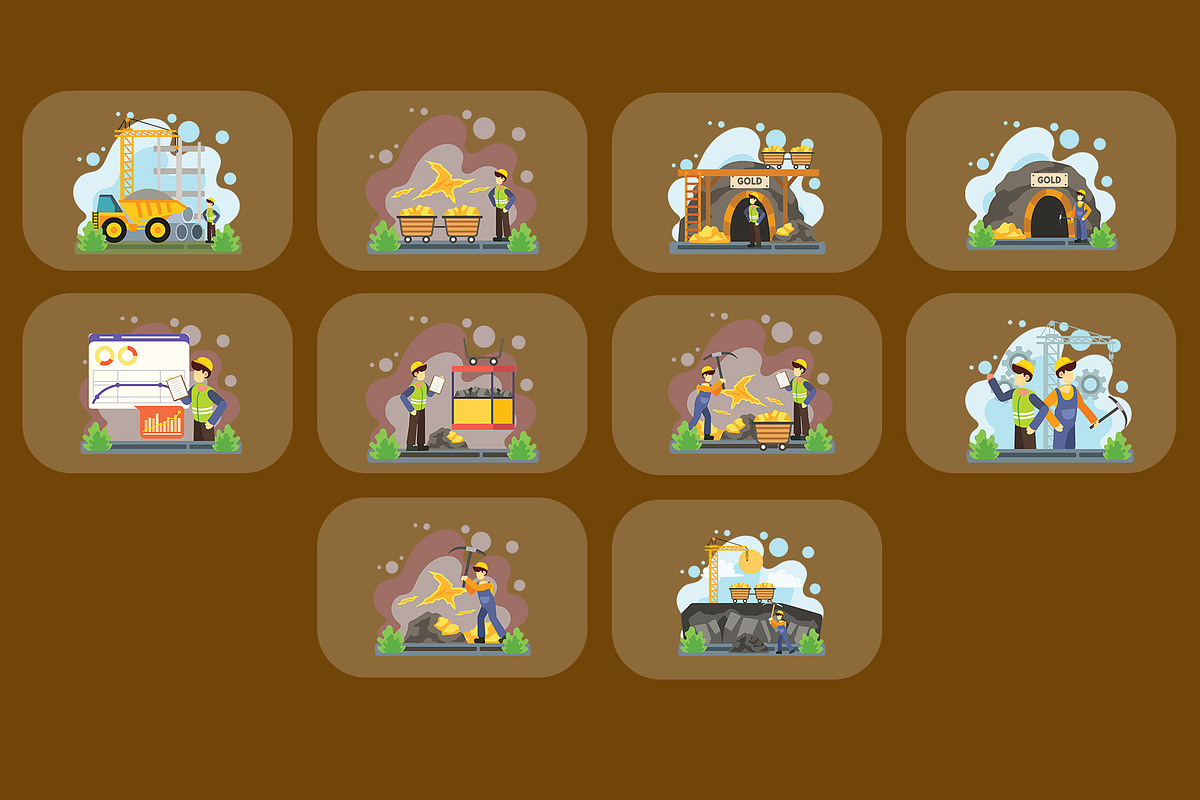 Mining Illustration Pack, an Illustration by baii09 (Photo 4 of 4)