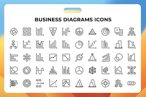 Business Diagrams Icons, a Duotone Icon by Wencory