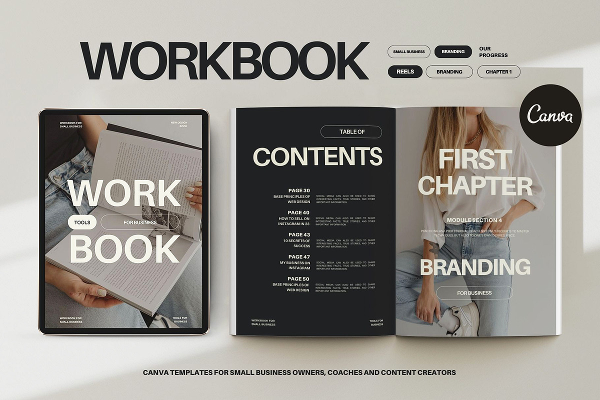 Workbook Template Canva IV, a Marketing Template by Instprofi | Studio Estimo (Photo 2 of 10)