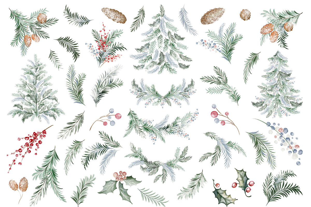 Christmas Joy Watercolor Collection, an Object Graphic by LenArt (Photo 13 of 16)