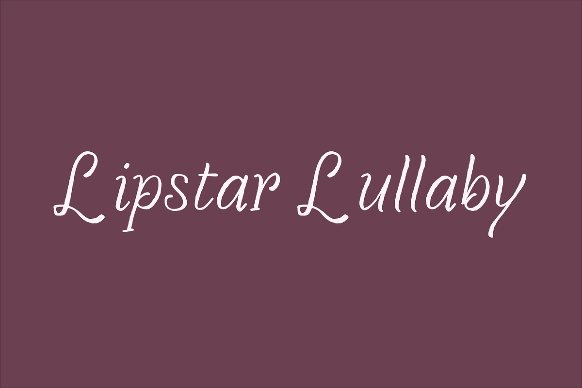 Lipstar Lullaby, a Handwritten Font by Design House (Photo 1 of 3)