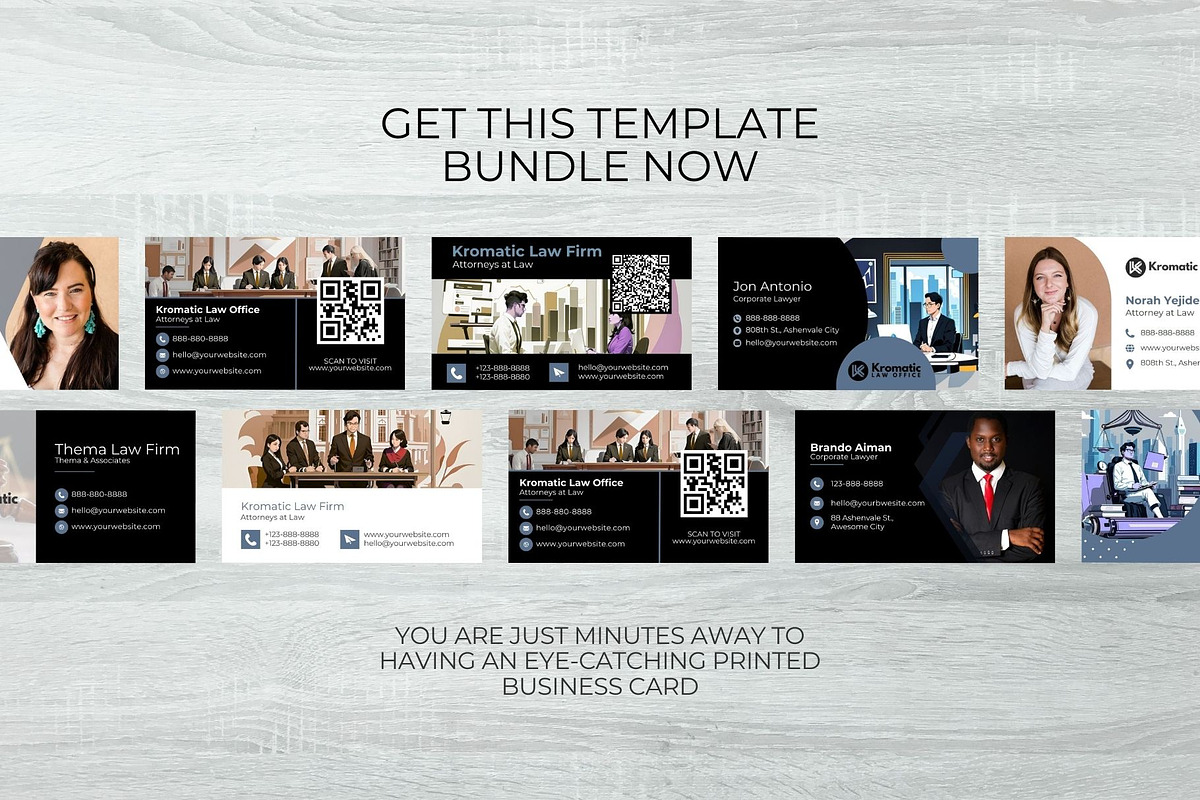 Lawyer Business Card Template, a Business Card Template by Kromatic Design Studio (Photo 5 of 5)