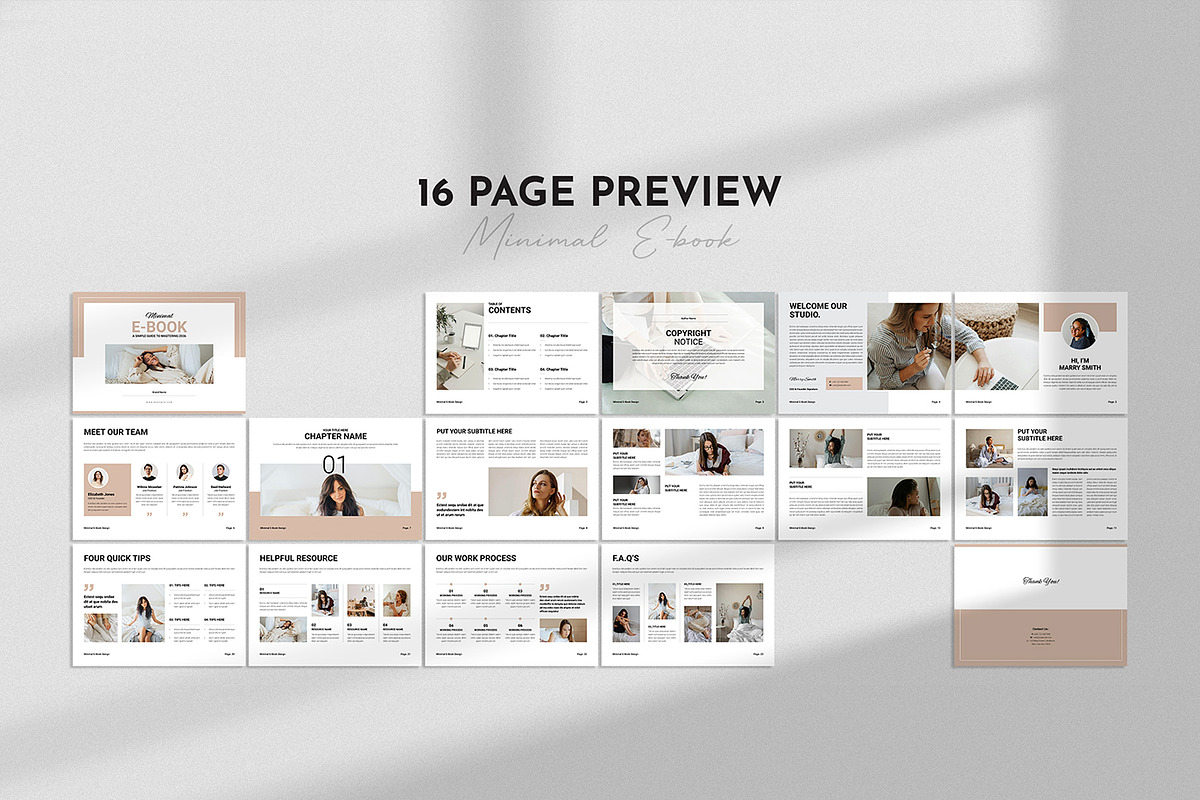 Minimal E-Book Template Landscape, a Brochure Template by Spark_Creative (Photo 2 of 6)