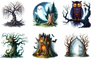 Haunted Forests Clipart, an Illustration by DreamArtGraphic (Thumbnail 2 of 5)