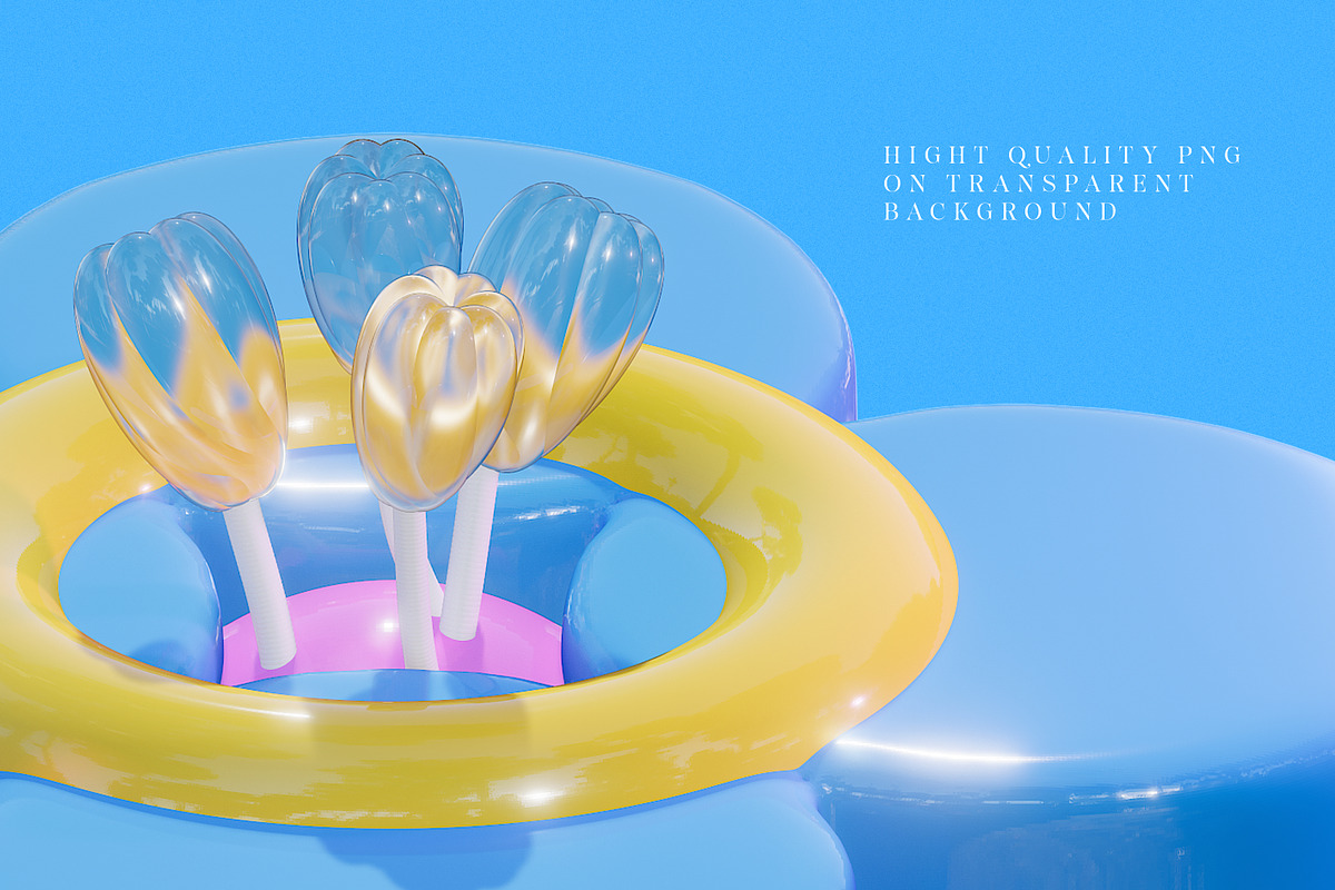 Flower Fantasy v.2: 3D Illustrations, an Object Graphic by marmarina (Photo 2 of 18)