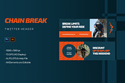 Chain Break - Twitter Header, a Social Media Template by StreaksideStd (Thumbnail 1 of 3)