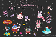 Christmas is Pink! Holiday Toolkit, an Animal Illustration by Paperly Studio (Thumbnail 3 of 7)
