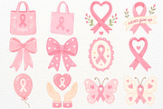Breast Cancer Awareness Clipart Bow, a Seasonal Illustration by SugarCloudStudioArt (Thumbnail 3 of 5)