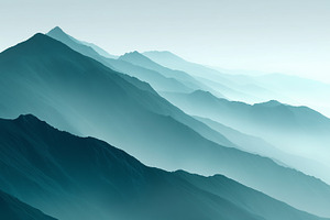 Serene view of misty mountain ranges, a Nature Photo by MistyDay