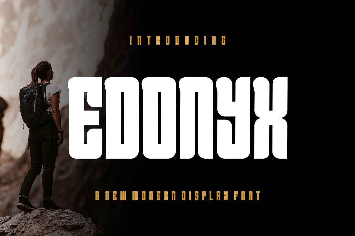 Edonyx - Font, a Sans Serif Font by artchiles_design (Photo 1 of 5)