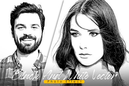 Black And White Vector Effect, a Layer Style Add-On by Vatdesign