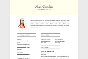 Writer Resume Template /CV