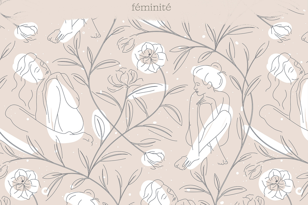 collection of patterns féminité, a Pattern Graphic by LazuInna Shop (Photo 10 of 11)