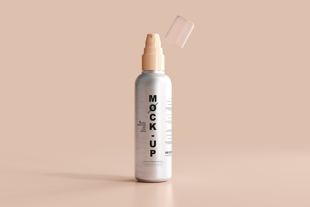 Aluminum Cosmetic Mockup Bundle, a Cups & Container Mockup by pmvch (Photo 40 of 206)