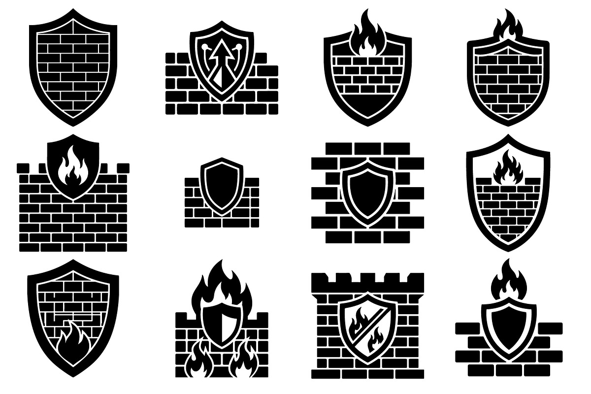 firewall security icons, a Technology Illustration by abu67222 (Photo 1 of 13)