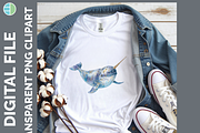 Whale Illustration Bundle, 20 PNG, an Animal Illustration by Enliven Designs (Thumbnail 5 of 8)