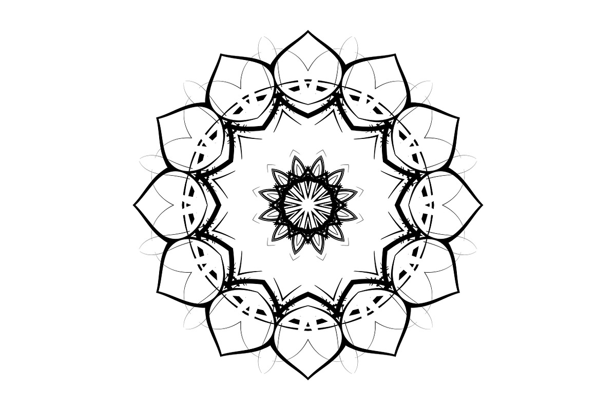 Black White Mandala Illustration Set, a Decorative Illustration by NJ Himel (Photo 66 of 101)