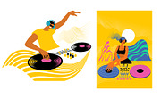 DJ illustrations set, a Person Illustration by lenlis (Thumbnail 6 of 13)