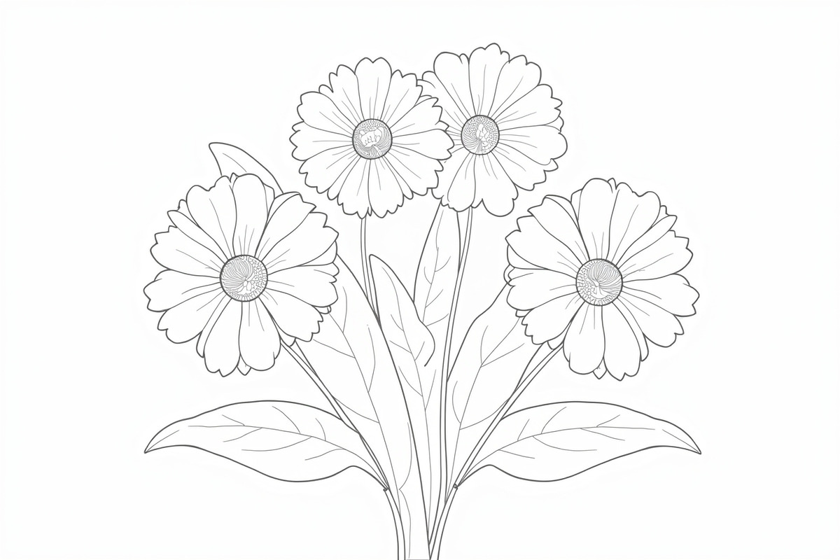 Hand Drawn Floral Coloring Pages, an Illustration by hafijul (Photo 2 of 9)