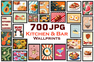 Kitchen WallArt Bundle,Kitchen print