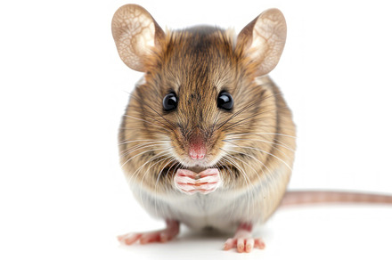 Charming Little Mouse Enjoying a Cheese Treat - Whiskers and All, an Animal Photo by José Manuel Gelpi