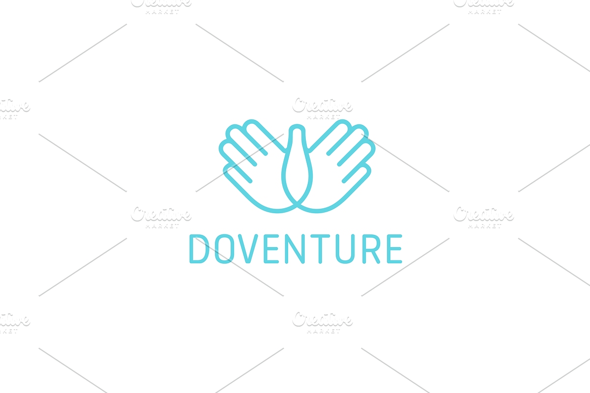 Dove with two hands logo template, a Branding & Logo Template by MindMuse (Photo 2 of 2)