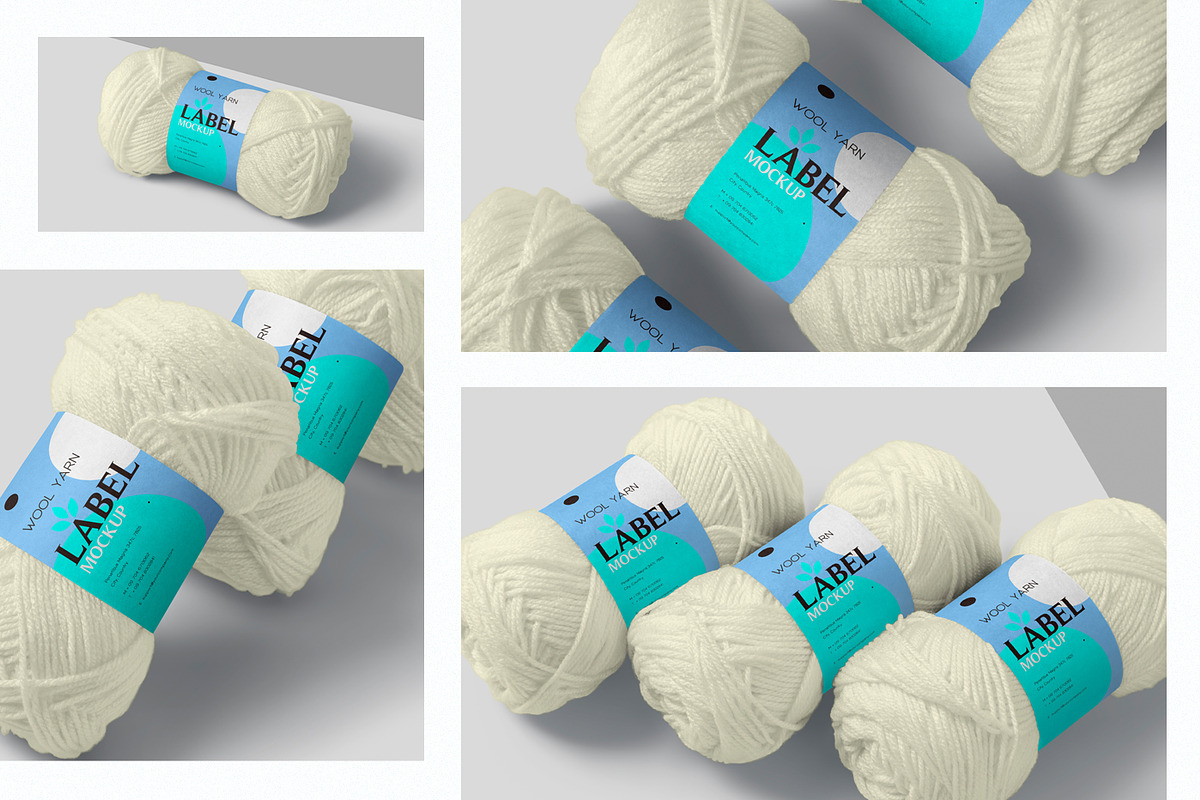 Yarn Label Mockups, a Packaging Mockup by GfxFoundry (Photo 2 of 6)