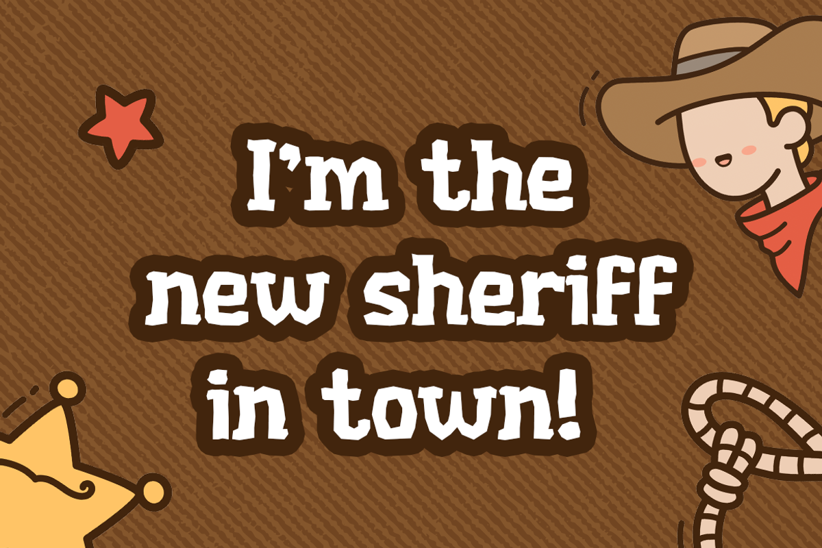 Deputy Jack - Cowboy Kids Font, a Sans Serif Font by Modestype Studio (Photo 6 of 10)