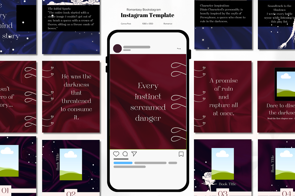 Romantasy Instagram Carousel Sets