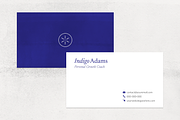 Indigo Business Card Canva Template, a Templates & Theme by Regent Parkette (Thumbnail 1 of 2)