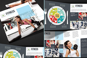 Fitness - Square Trifold Brochure