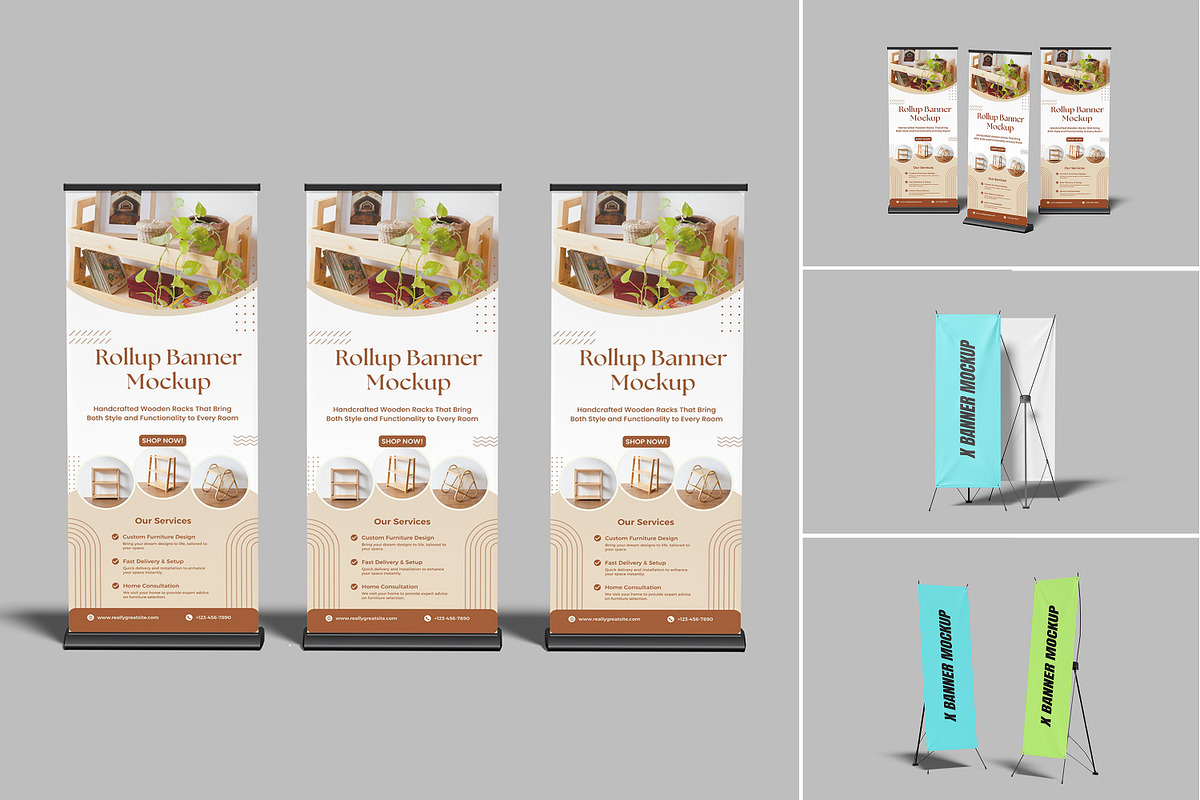 Banner Mockup, an Advertising Mockup by Bangdastudio (Photo 1 of 9)