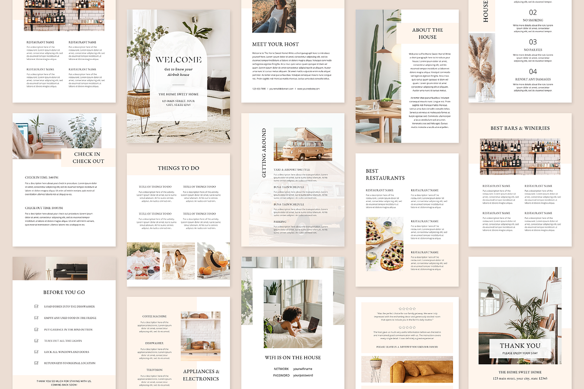 Airbnb Welcome Book Template, a Magazine Template by ShopRShop (Photo 10 of 11)