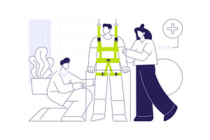 Spinal cord injury rehabilitation, a Healthcare Illustration by Visual Generation