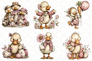 Whimsical Easter Duck Clipart, an Illustration by Black Bird Studio (Thumbnail 2 of 6)