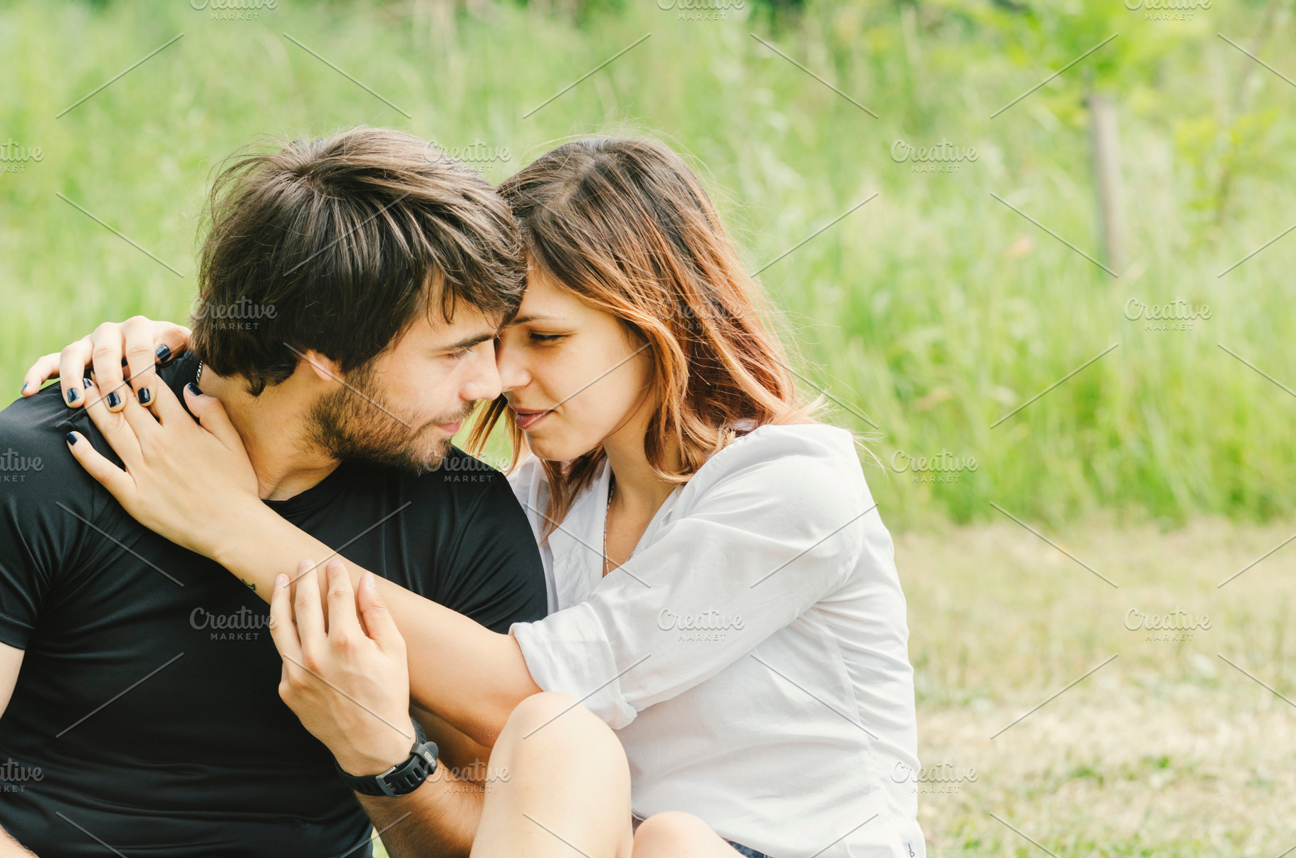 Happy couple featuring couple, love, and young, a Person Photo by hitdelight