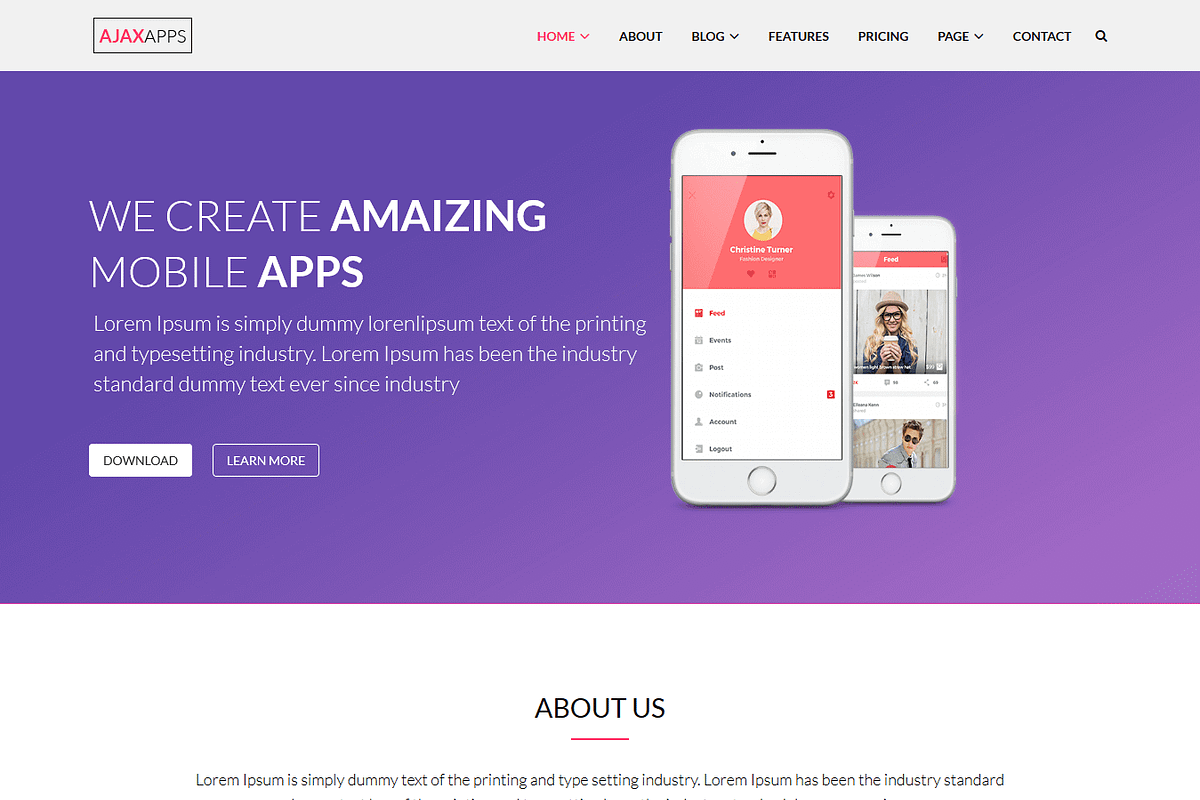 AJAXAPPS Creative HTML5   Template, a HTML Template by CreativeGigs (Photo 4 of 5)
