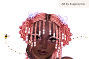 Procreate Outline Curl, Braid, Hair, a Brush Add-On by by Vegalia (Thumbnail 3 of 5)