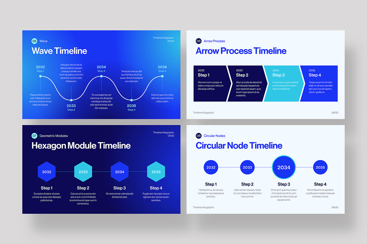 Timeline Infographic Presentation, a Presentation Template by BrandPacks
