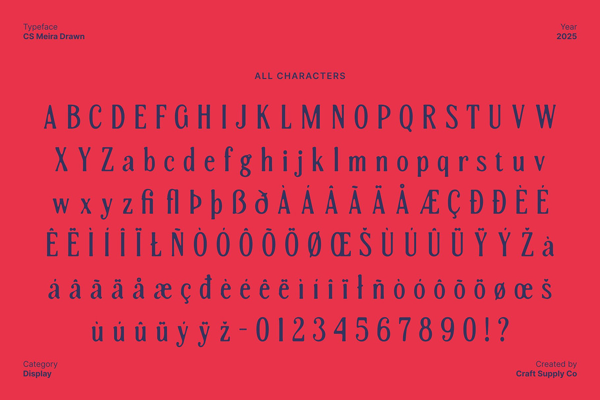 CS Meira Drawn, a Serif Font by Craft Supply Co. (Photo 8 of 8)