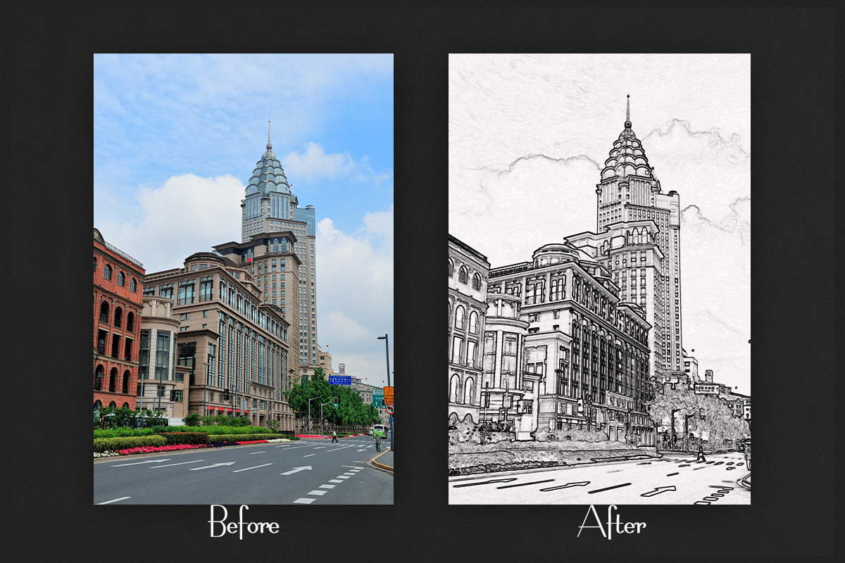 ArchiSketch Photoshop Template, a Layer Style Add-On by 3d_model_tifotizi (Photo 2 of 3)