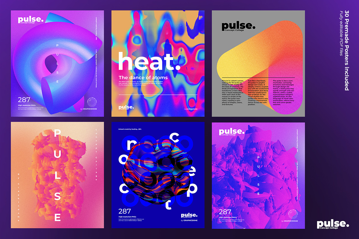 Pulse 287 PNG Elements + 30 Posters, an Object Graphic by Graphicdome (Photo 23 of 27)