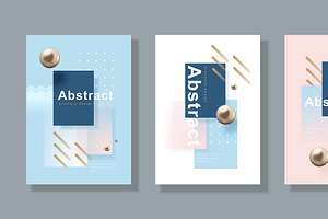 Set of abstract cover template